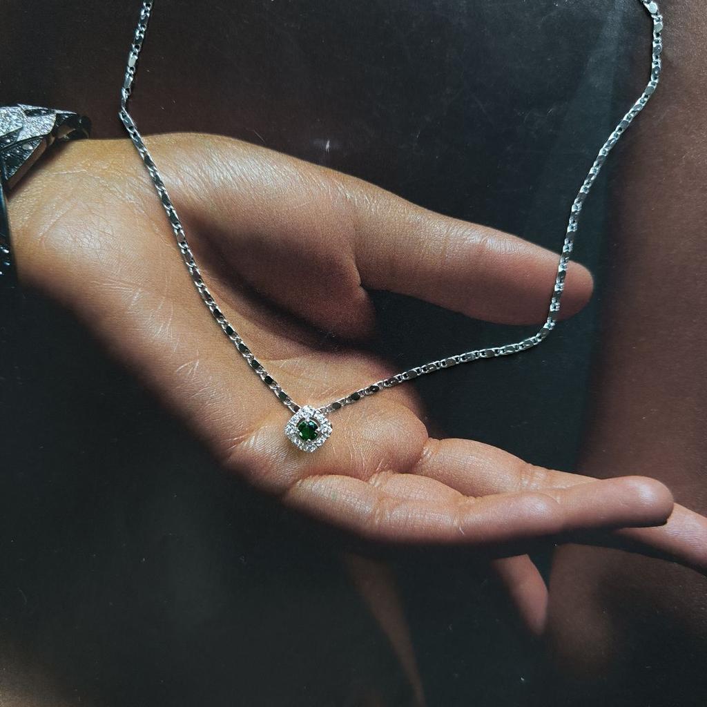 Серебряная подвеска с изумрудом nano 0.312ct (2192268)