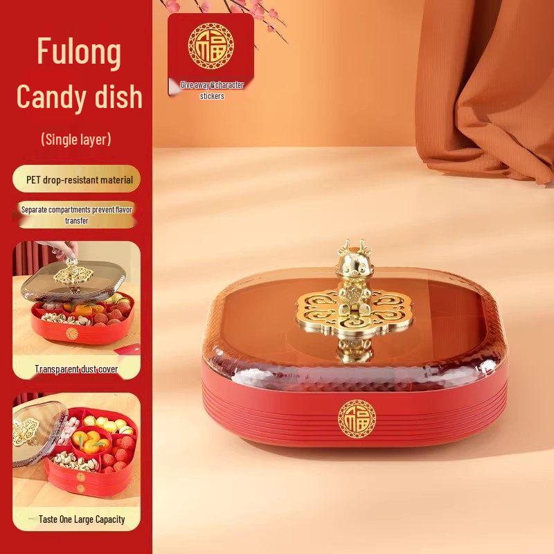 Fulong Chinese Style Metal Snack Tray