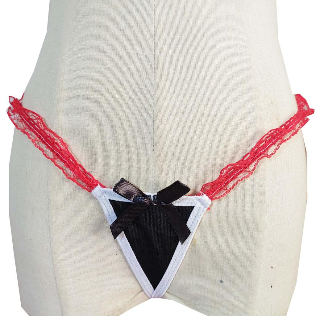 European & American Lace Trim Thong: Sexy Lingerie & T-Back Panty