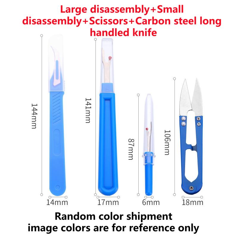 5Pcs Blue Sewing Seam Ripper Kit Colorful Sewing Stitch Thread Unpicker Seam Ripper Thread Cutter Scissor for Thread Remove