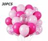 30pcs 10 Inch Multi-color Latex Balloons Set for Birthday Wedding Engagement Anniversary Bachelorette Bridal Shower Decoration