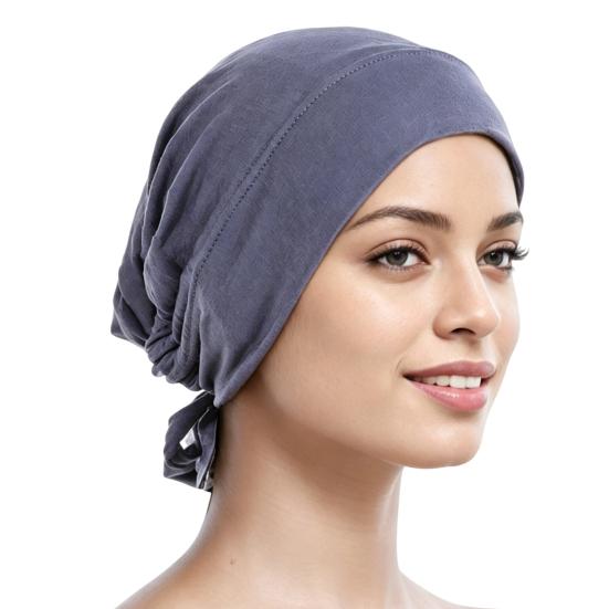 Berretto Foulard Monocolore da Donna Regolabile Traspirante Elasticizzato Antiscivolo Cotone Sottocappello Sotto Foulard Cappello Interno Cappello da Notte per Dormire Cuffia per Capelli