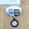 Shiny Cartoon Nurse & Doctor Badge Reel with Retractable PVC Pocket Watch Clip
