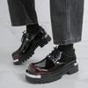 Zapatos Casuales para Hombre Coloridos Cabeza Grande Estilo Británico Suela Gruesa Elevadores Versátiles con Cordones Suela de Goma Calzado para Adultos