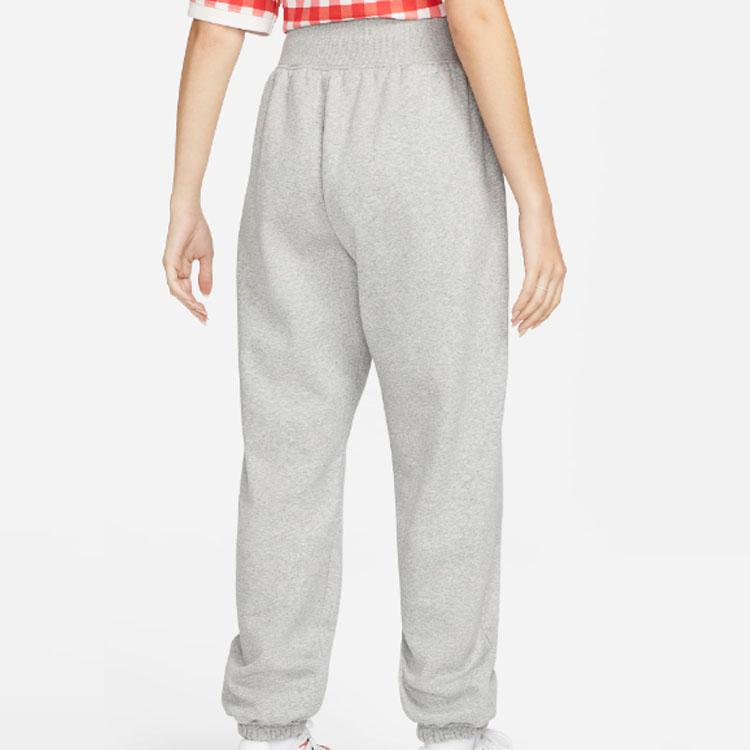 Nike High-Waisted Oversized Fleece-Lined Knit Joggers With Elastic Waist And Drawstring Women Bottoms Light-Grey DQ5888-063