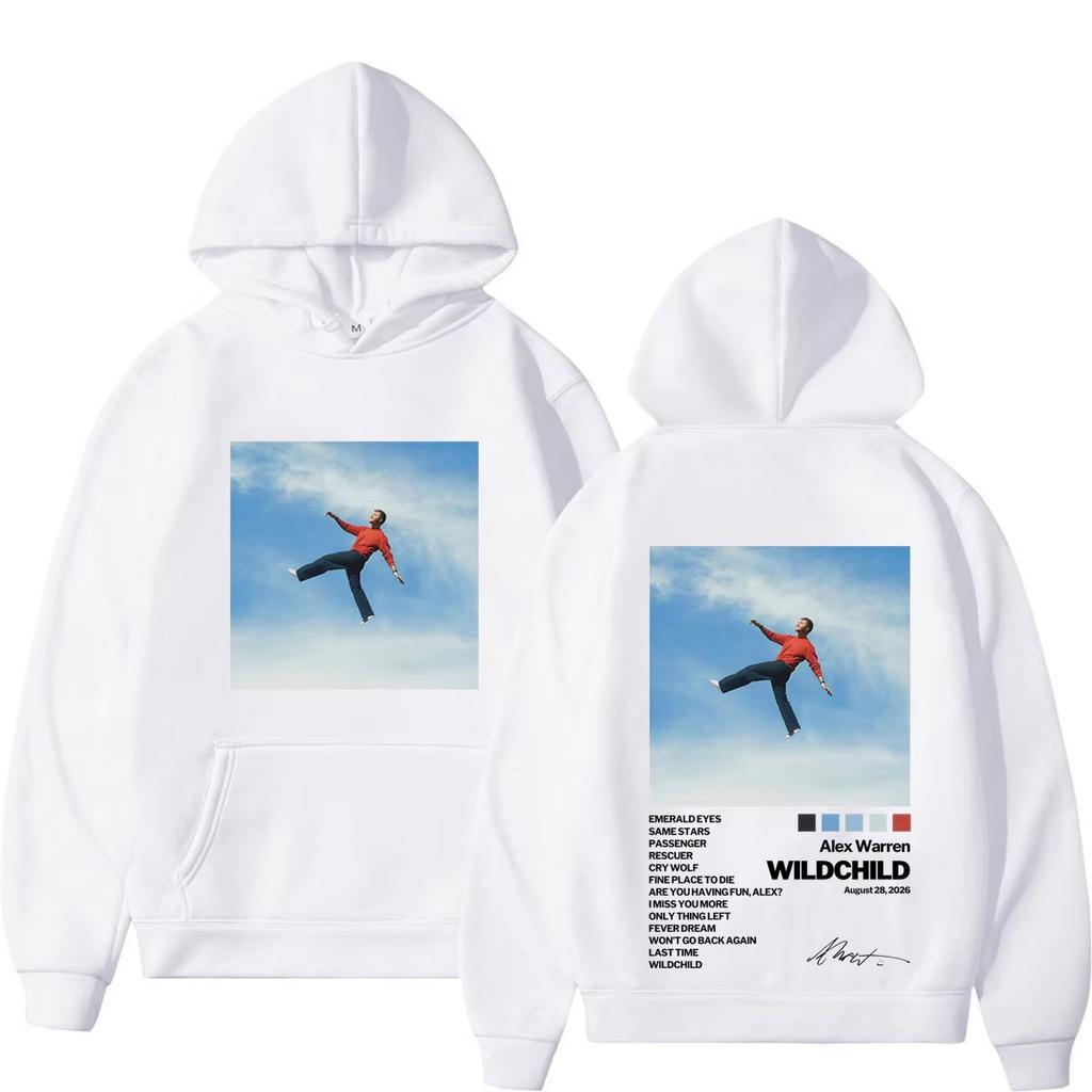 Alex Warren New Album Wild Child 2026 Tour Merch Hoodie Men Women Fashion Streetwear Vintage Printed Sweatshirt