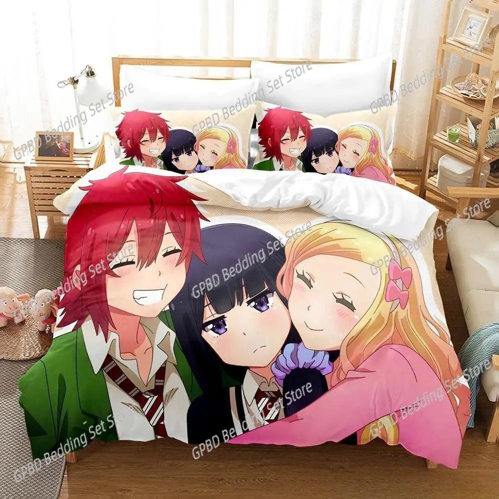 Tomo-chan Is a Girl! 3D Bedding Set Duvet Cover Pillowcases Single Twin Full Queen King Size Home Decor Quilt Boys Gift