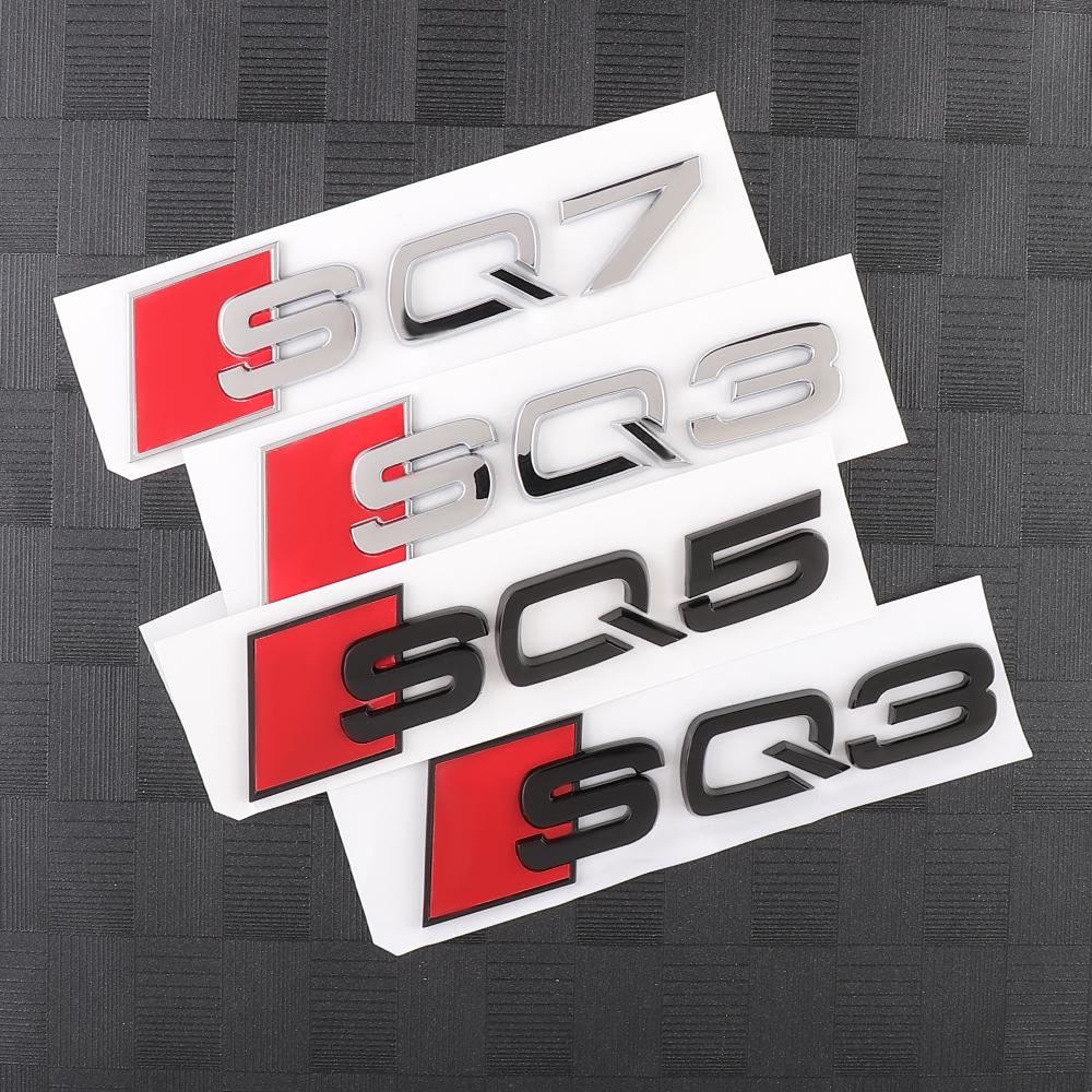 3D ABS Auto Body Rear Trunk Decoration Sticker Car Styling Emblem Decal Refit Accessories For Audi RS RSQ3 RSQ5 RSQ7 SQ3 SQ5 SQ7