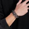 25mm Vintage Chunky Heavy Punk Bracelet Male Stainless Steel Brushed Link Chain Bracelet Matte Wide Hand Wrist Chain Jewelry