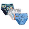 Boys' 100% Cotton Dinosaur Print Mid-Waist Underwear, 3-Pack