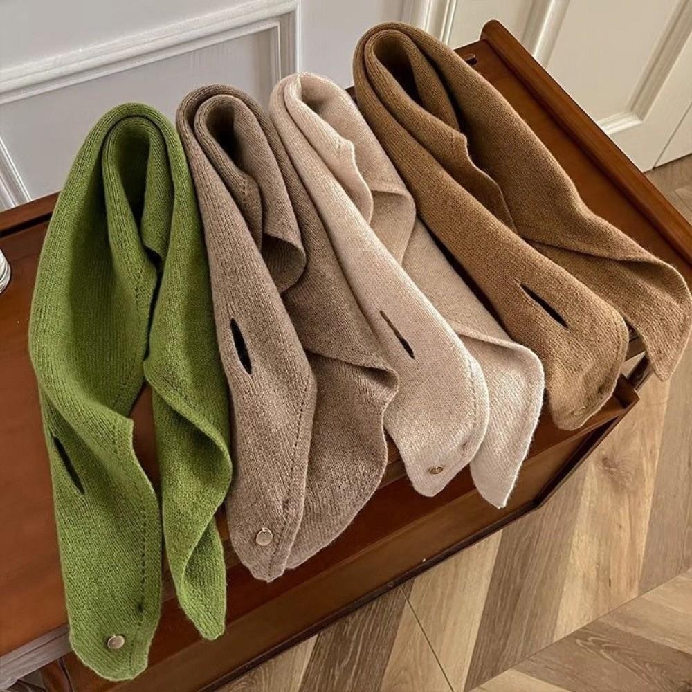 Versatile Wrap Shawl Solid Color Small Scarf Gifts Triangle Scarf Women