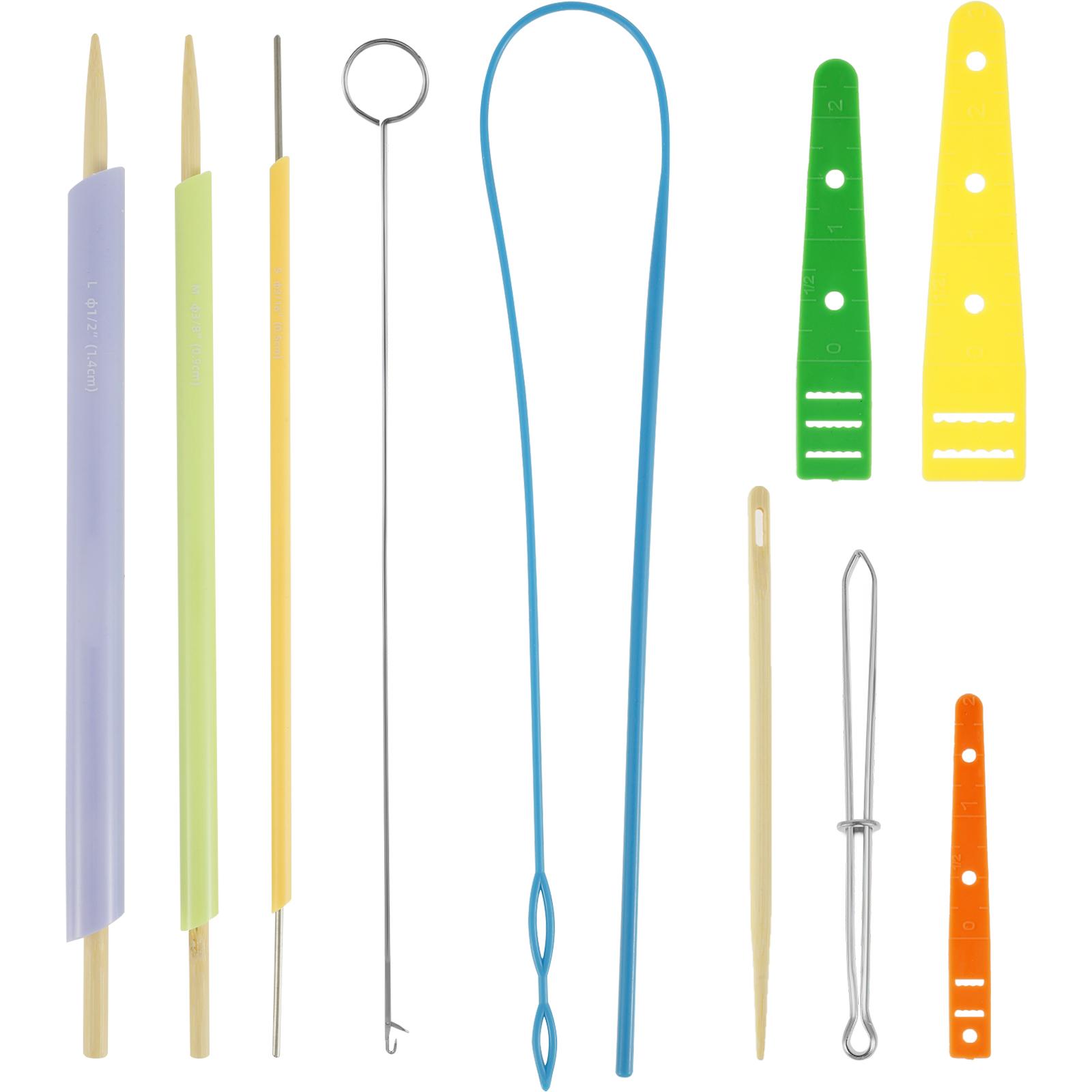 

Flexible Drawstring Threader Sewing Threader Tool Sewing Loop Turner Hook Metal Tweezers Flat Plastic Threader DIY Sewing Tools
