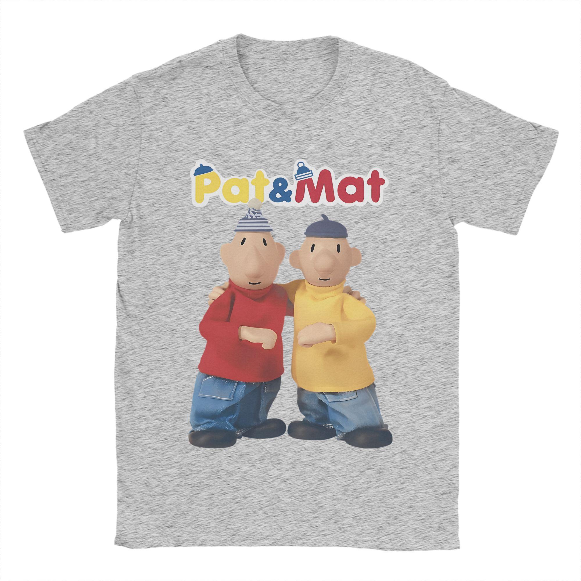 

Mens Pat and Mat Czechoslovak Cartoon Anime T Shirt 100 Cotton Tops Humor Short Sleeve Crewneck Tees New Arrival TShirts M