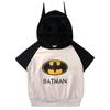 Unisex Kids Short Sleeve Hero Hoodie with Bat and Spider Mask Design