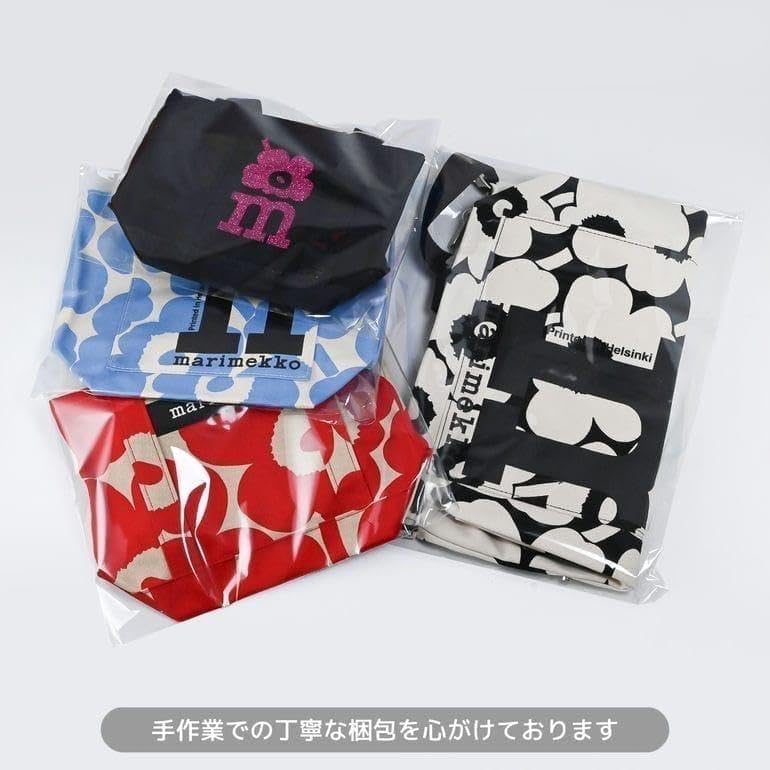 Tote KNITTED MINI Scandinavian Scandinavian design [Marimekko] bag, handbag, TOTE, Unikko, black, off-white, 94145, 094145, 911, goods, [Product]