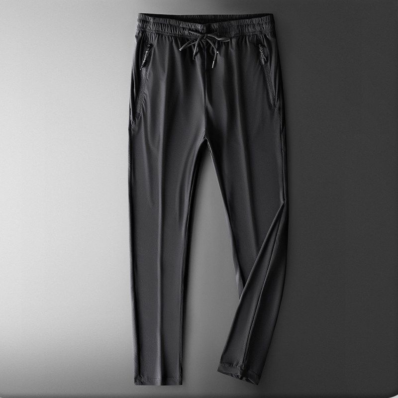 Export Tail Single Men's Cut Label Drape Air Conditioner Ice Silk Leggings Summer Thin Quick-Drying Track Sweatpants Export Casual Pants