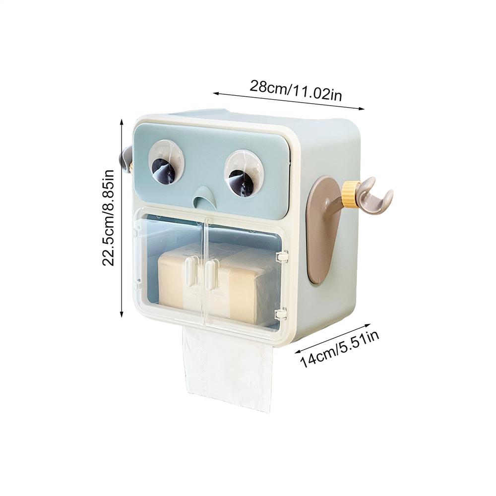 

Wall Mount Tissue Box Holder Tissue Dispenser Box Modern Dustproof Space Saving Suction Cup Paper Dispenser For Kitchen Hotel синій
