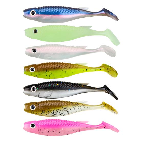 10 Stück 6,5 cm / 2,8 g Paddelschwanz Weichköder Weitwurf Sinkend Bionisch Künstlicher Swimbait Süßwasser Salzwasser Forellenbarsch Angeln