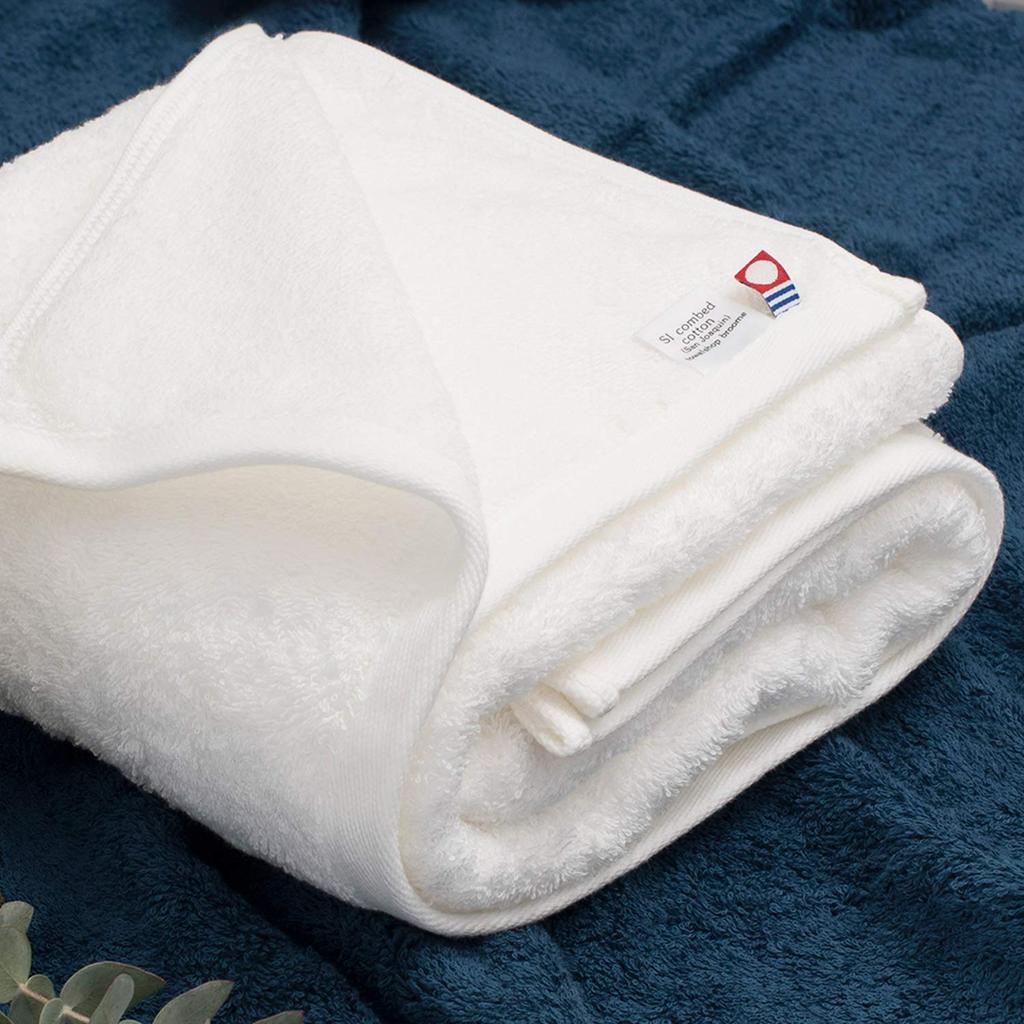 Bloom Imabari Leon Bath Set of San Joaquin Cotton Towels, 2, (Sea Blue)