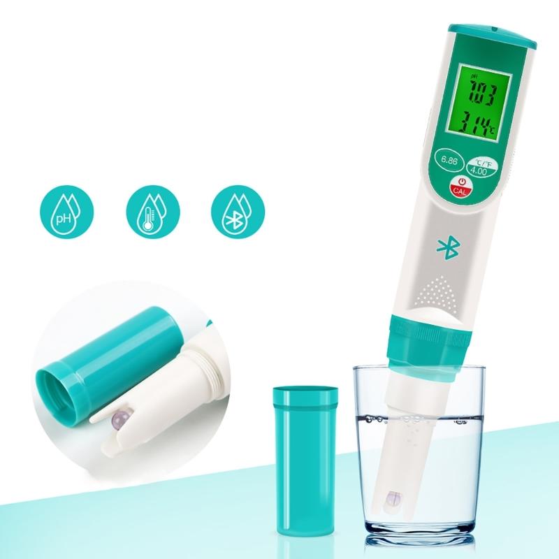 Pocket Meter Water Quality Tester for Swimming Pool Agriculture Temperature Meter 0-14PH Digital Tester Pen Portable