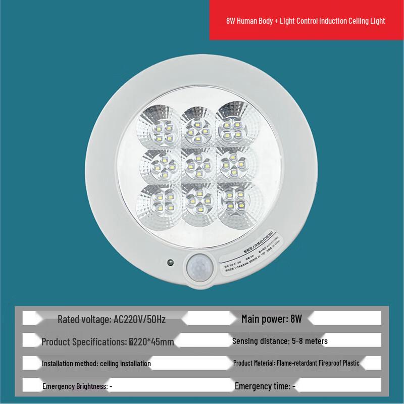 Ailangke LED Motion Sensor Emergency Ceiling Light