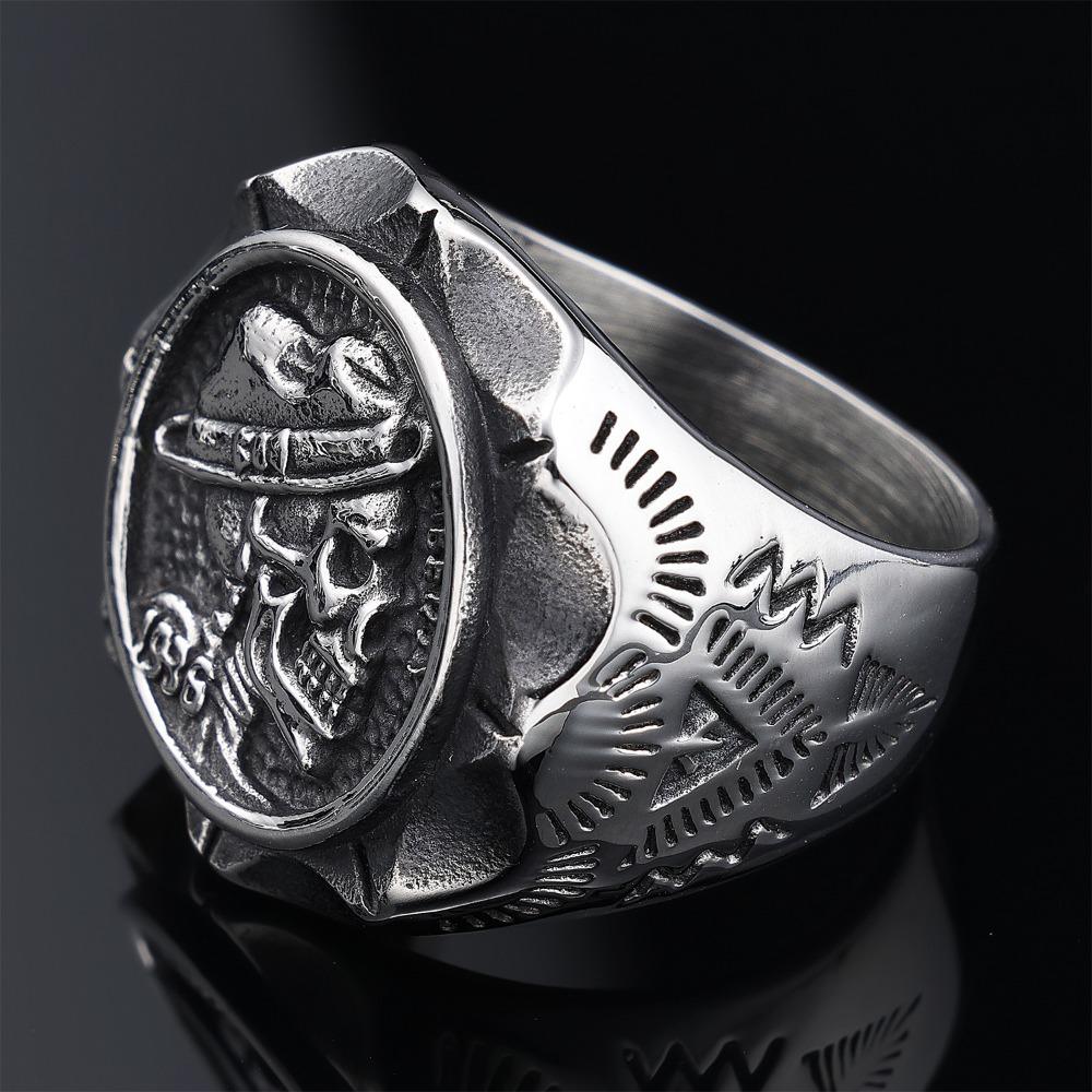 Trendy Punk Skull Ring for Men Vintage Gothic Jewelry Unique Fashion Statement Accessory