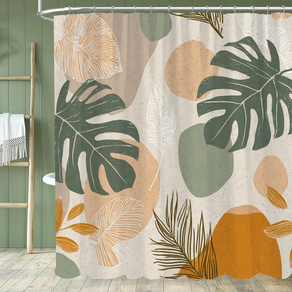 Seaside Beach Scenery Outside The Window Shower Curtain, Bathroom Decorative Curtain With Hooks,Home Decoration Curtain