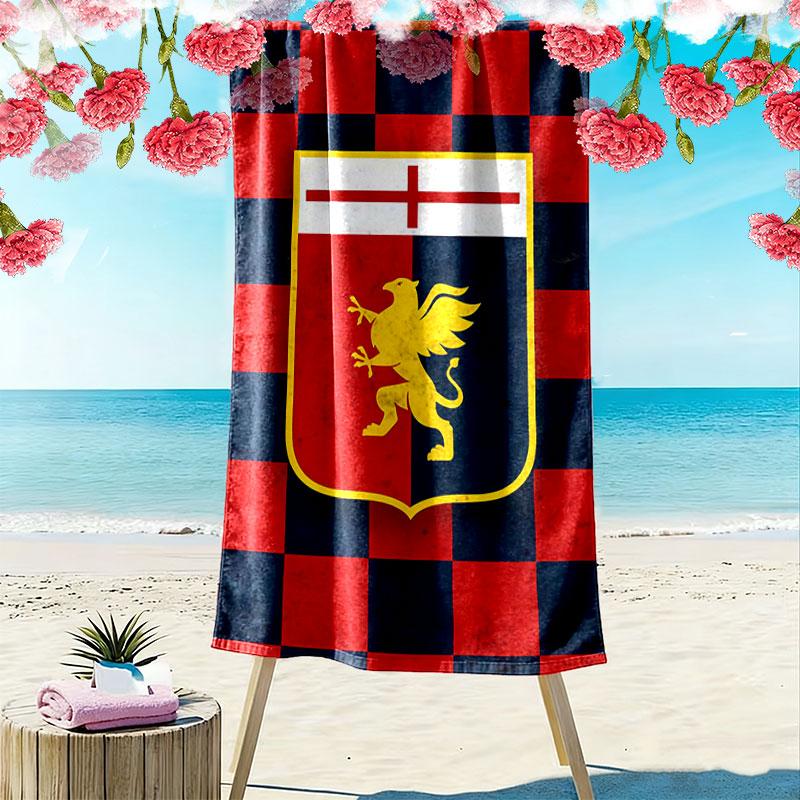 Genoa CFC Poster Beach Towel, Large Soft Quick Dry Towel for Beach Camping Swimming