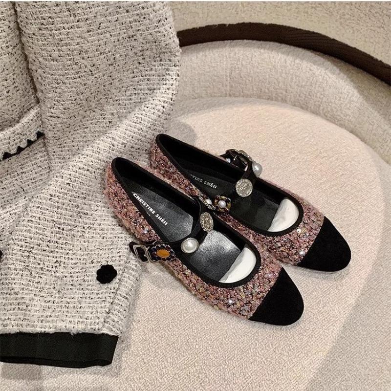 Fashion Flat Shoes for Women In Spring and Autumn 2025 Mary Jane Shoe Women's Wedding Shoes Loafers Women Ladies Shoes Ladies