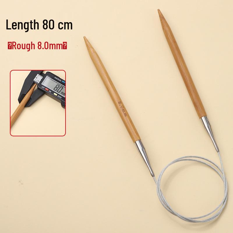 Bamboo & Stainless Steel Circular Knitting Needles - Handmade Tools for Sweater, Yarn, Crochet, and Straight Needles.