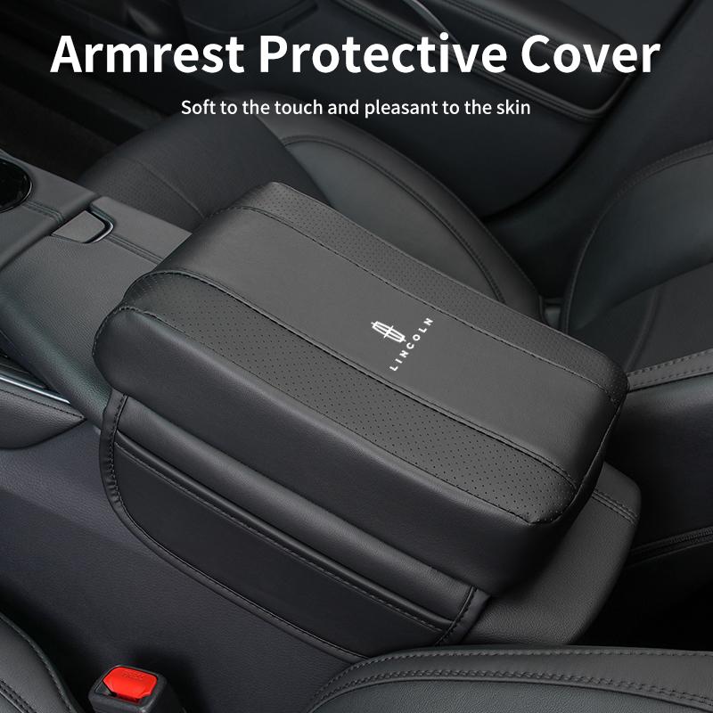 Car Armrest Box Booster Pad with Storage Bag Auto Accessories For Lincoln MKZ MKX Aviator Navigator Continental Corsair MKC MKT hpo0