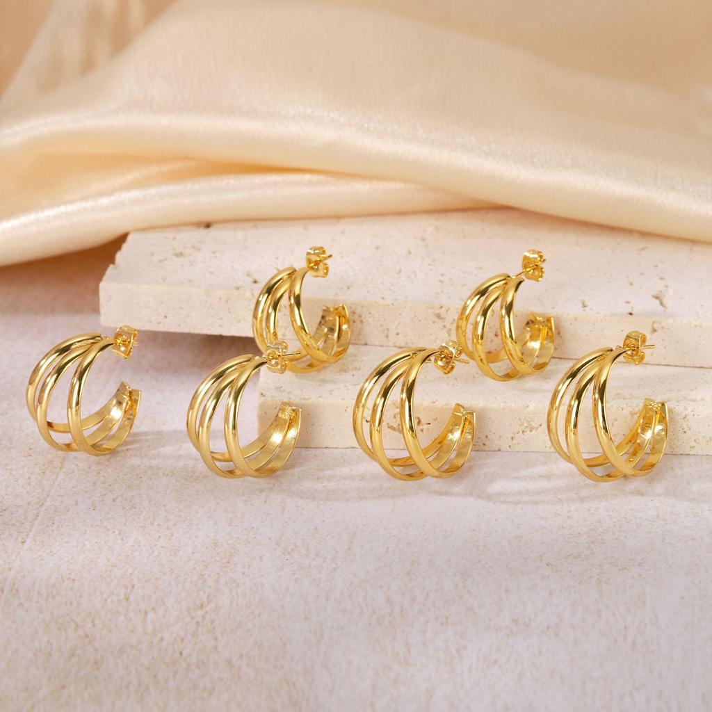 Women's 2025 Titanium Steel Irregular Earrings - New Light Luxury Design