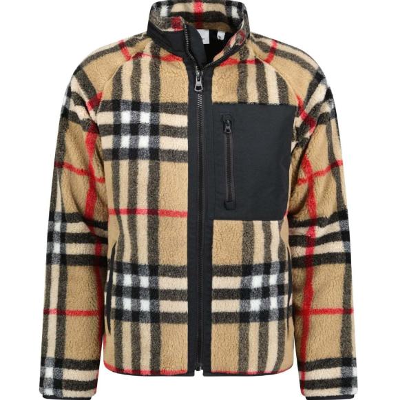 

Burberry Norton Check Wool Blend Boucle Jacket Beige Men 80918481 S
