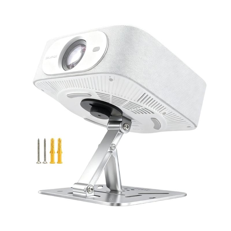 Heavy Duty Foldable Projector Stand Triangular Structure Supports 11Lbs Metal Mount For Wall Ceiling Desktop