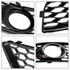 Honeycomb Bumper Front Fog Light Grille Grill Cover 8P0807682D 8P0807681D Fit A3 8P 2009-2013