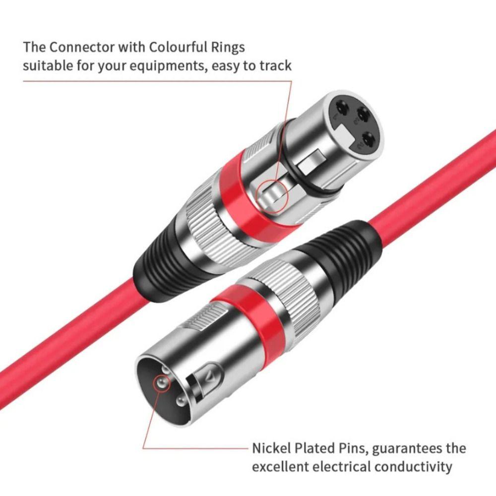 Cabo de Sinal de Áudio XLR Macho para Fêmea para Microfone de Mixer Cabo Balanceado