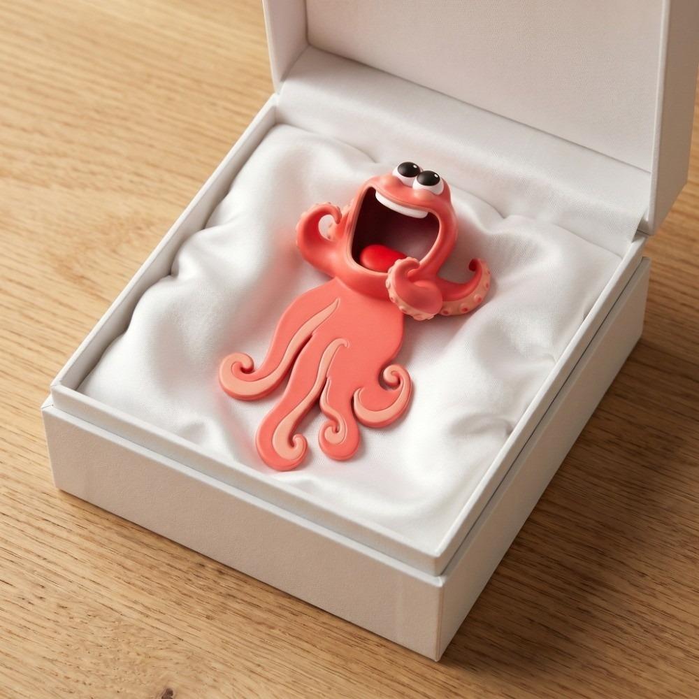 Funny cartoon animal design 3D Page Marker Book Clip  Book reading marking Octopus