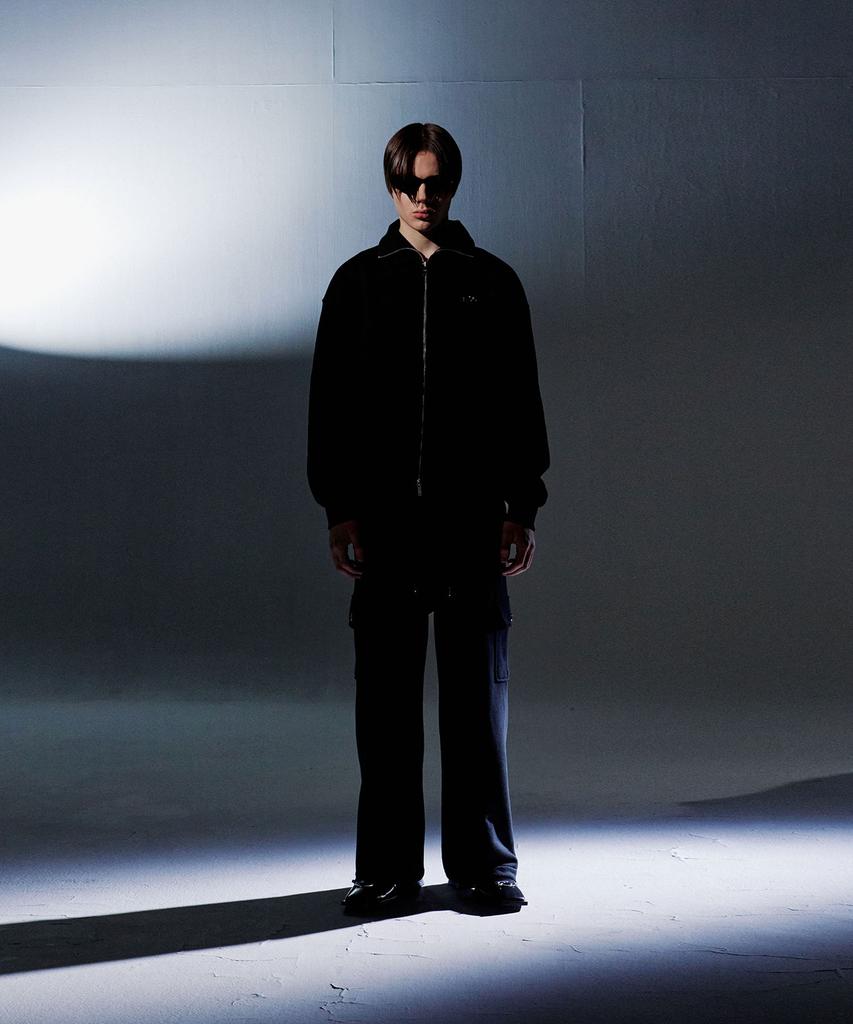MORE THAN BLACK Logo Cargo Sweat Pants