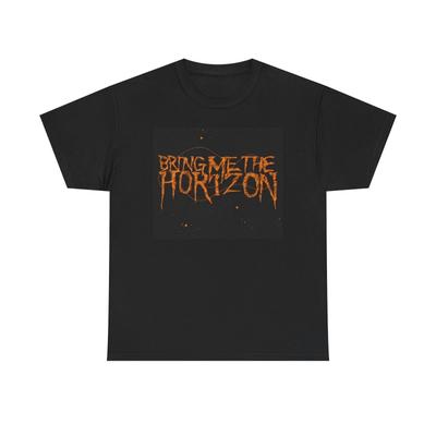 T-shirt Grafica Bring Me The Horizon Vintage Retro Rock Unisex Cotone Pesante