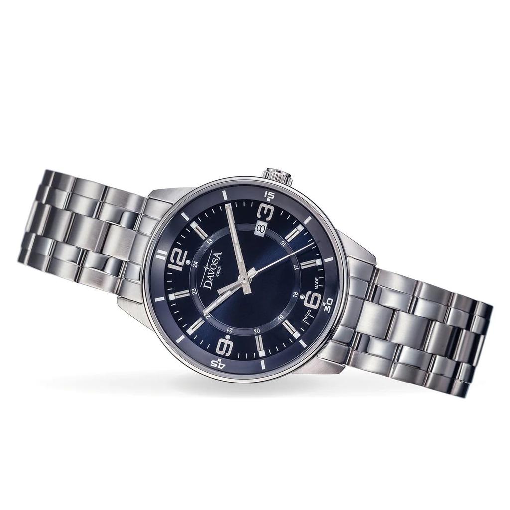 Davosa Datum Silber Swiss-Made Uhr, 168.583.45, Herren,