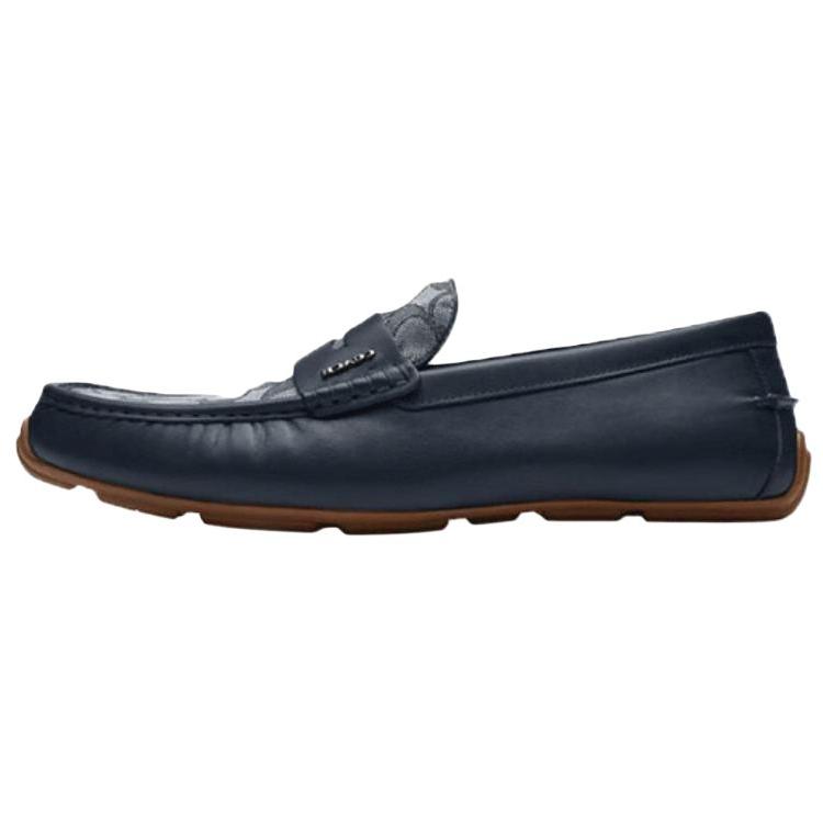 Coach Liam Round Toe Slip-On Loafers Men Loafers Navy-Blue CR886-BHP