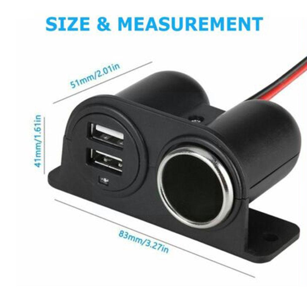 5V Usb Ports Socket DC Double 3.1A Charger Built-In Plug Adapter Car Port Charger Cars Multi Recessed Camper J5M1