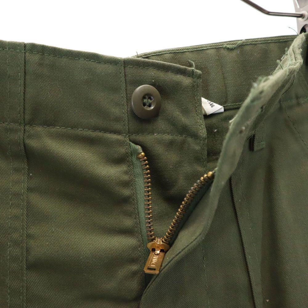 US ARMY 70s DLA Utility Center Press Military Pants W26 Khaki Men's Used