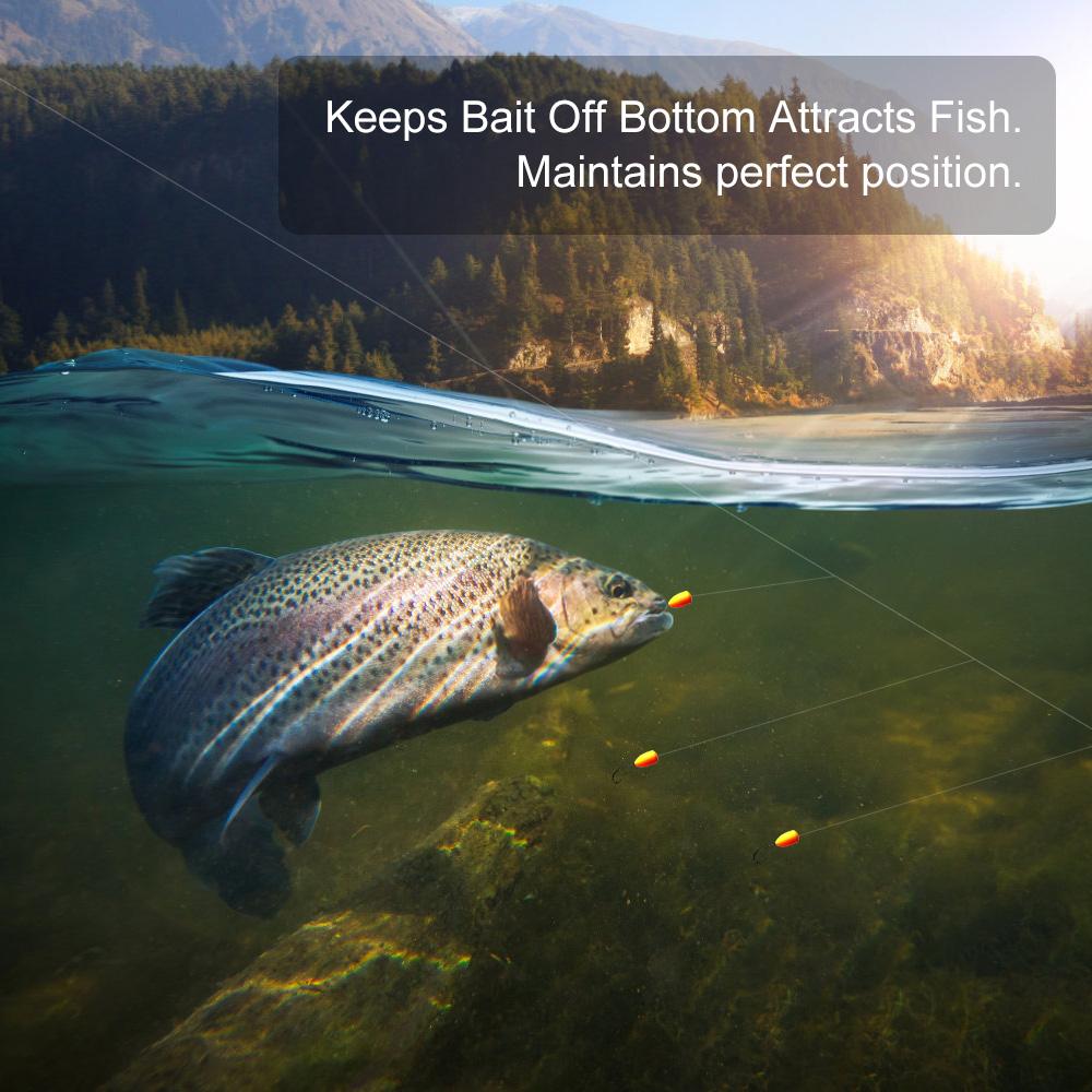 

Fishing Floats 60 PCS Pompano Floats for Fishing Rigs Floats Fly Fishing Floats Bright Color with Tackle Box разноцветный