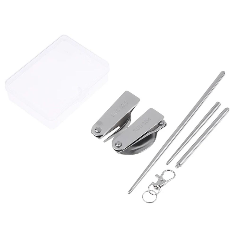 Compact Portable Cutleries Set Rust-proof Stainless Steel Spoon Fork Chopstick  Outdoor Activities