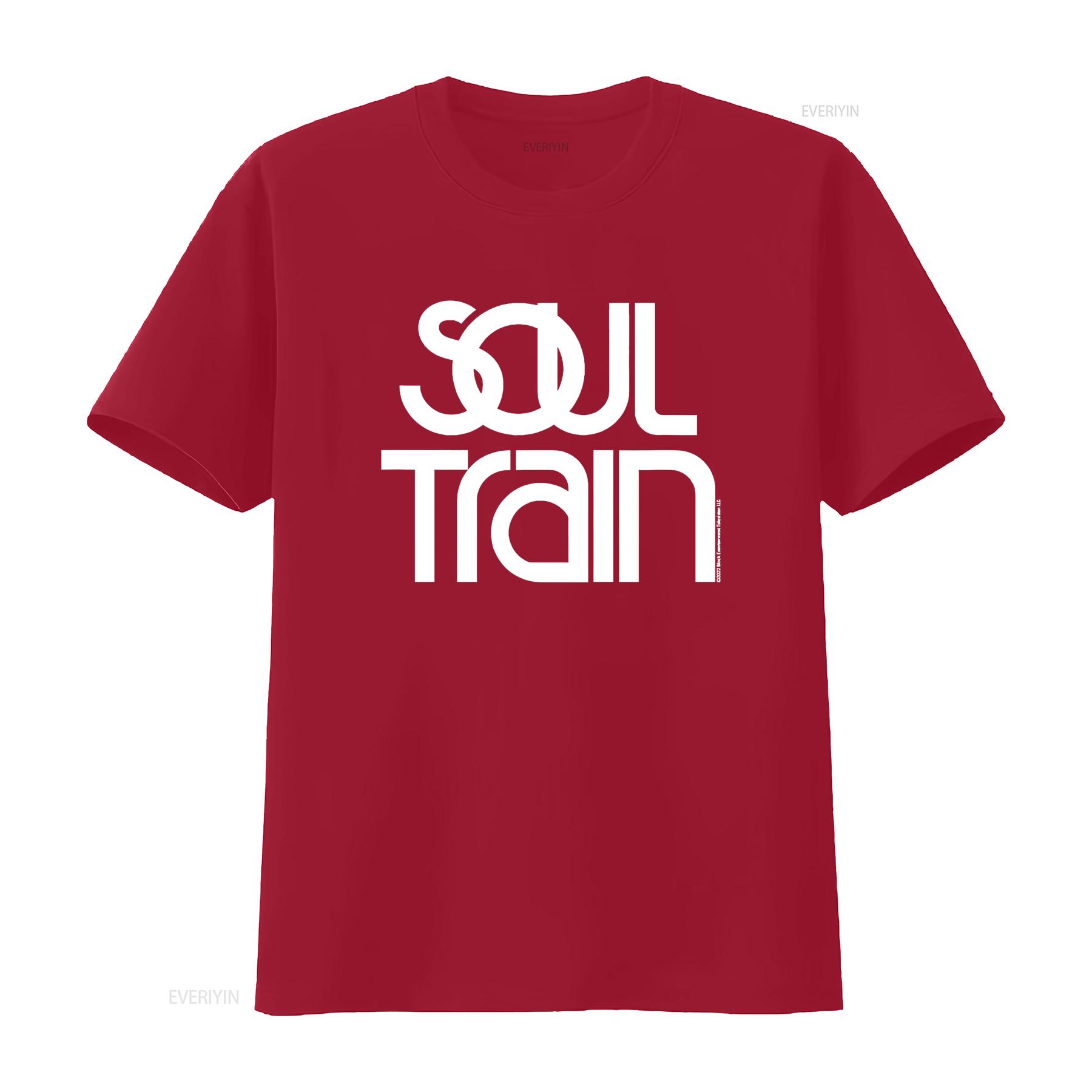 Soul Train Classic Logo T Shirt vintage Washed streetwear Versatile designer clothes homme graphic Unisex Top For Everyday Wear S