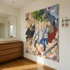 Fantasy Adventure Hero Party Tapestry Flat Print Anime Elf Girl Wall Art For Bedroom Dorm Aesthetic Room Decor Gift