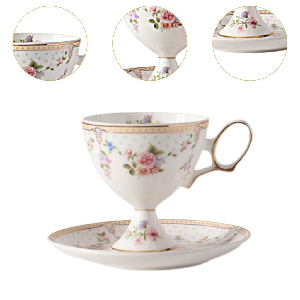 Ceramic Coffee Mug Cappuccino Cup Novelty 220ml,Latte Set,Latte Art with Saucer for