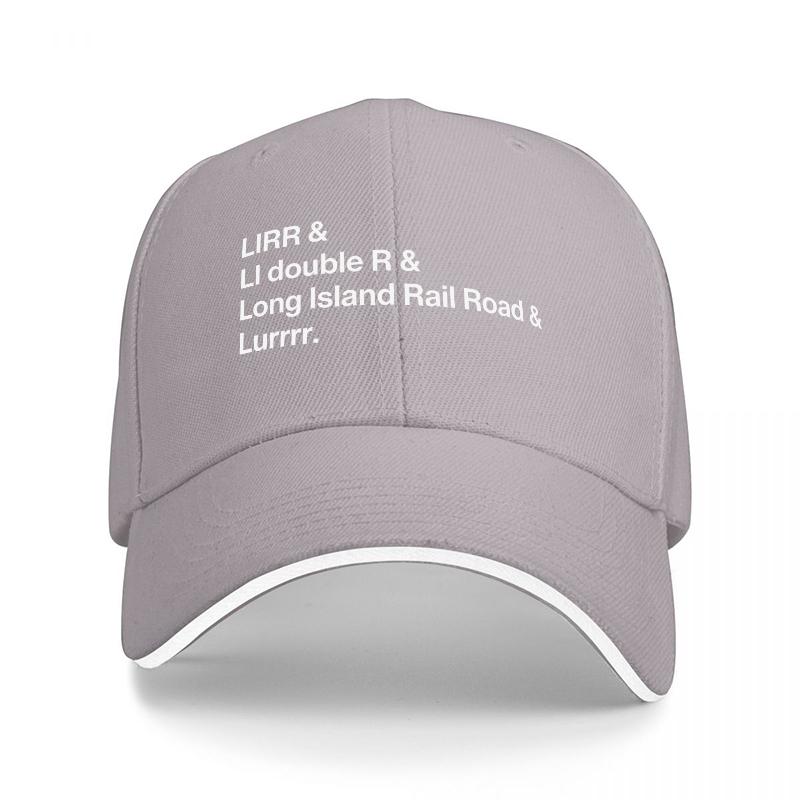 LIRR Long Island Rail Road Logo Baseball Cap Classic Black Hat with White Trim and Text Design for Train Enthusiasts