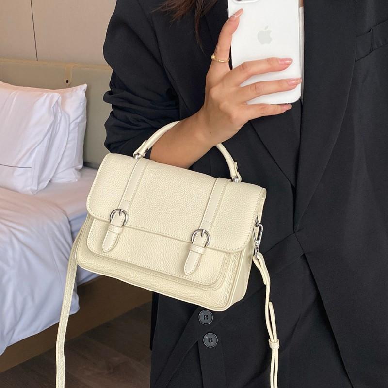 Women s Bag Fashion TOGO Top Layer Cowhide Mailman Casual Handbag Crossbody Versatile Small Square Women 23x8x16CM